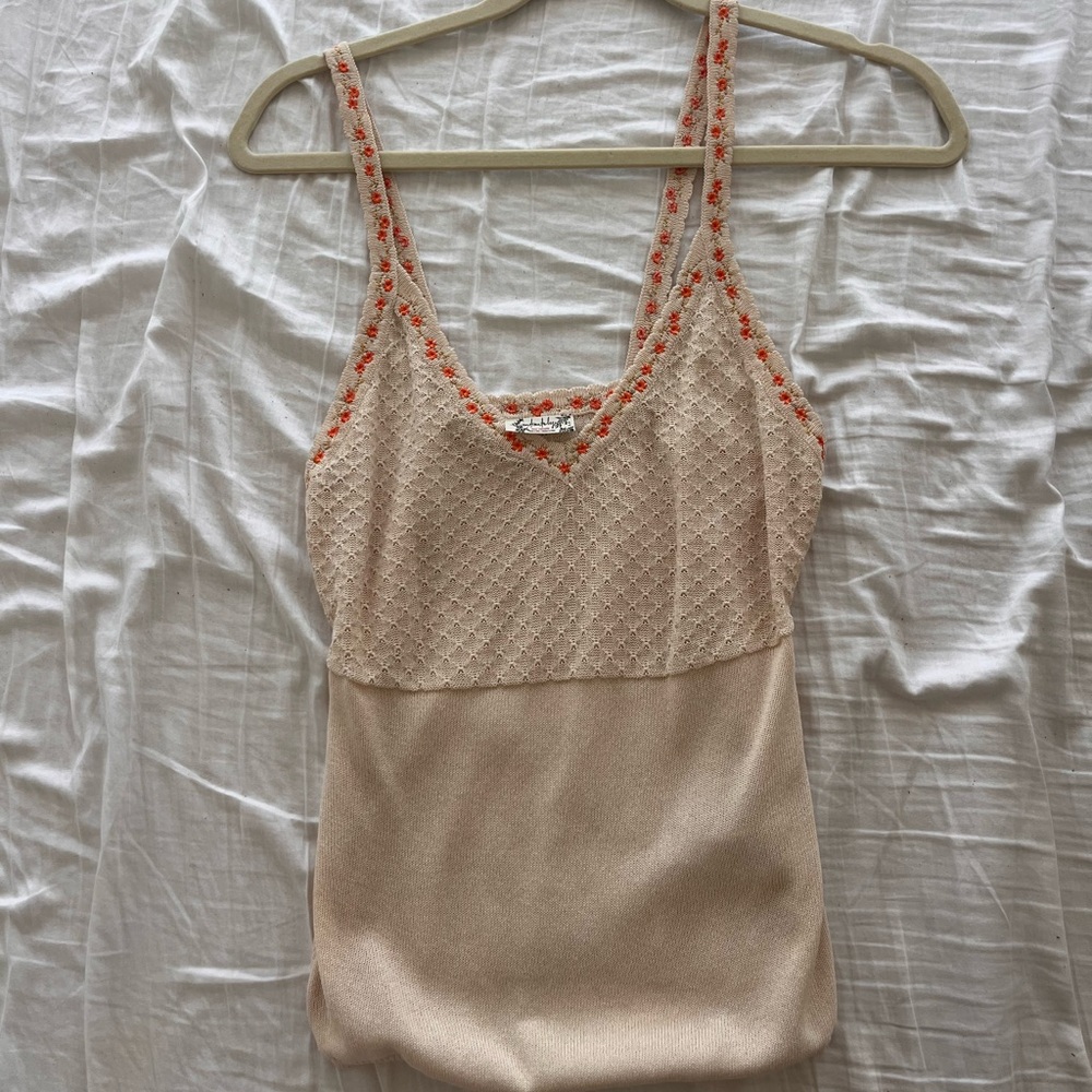Free People- Intimately Knit Floral Tank Top